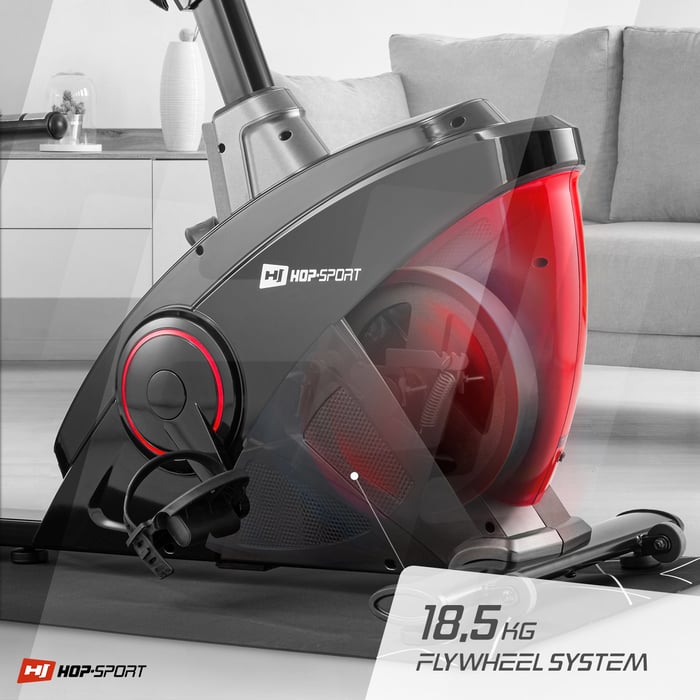Bicicletta reclinata Hop-Sport HS-070L Helix rossa dotata di sistema di resistenza e frenata magnetica