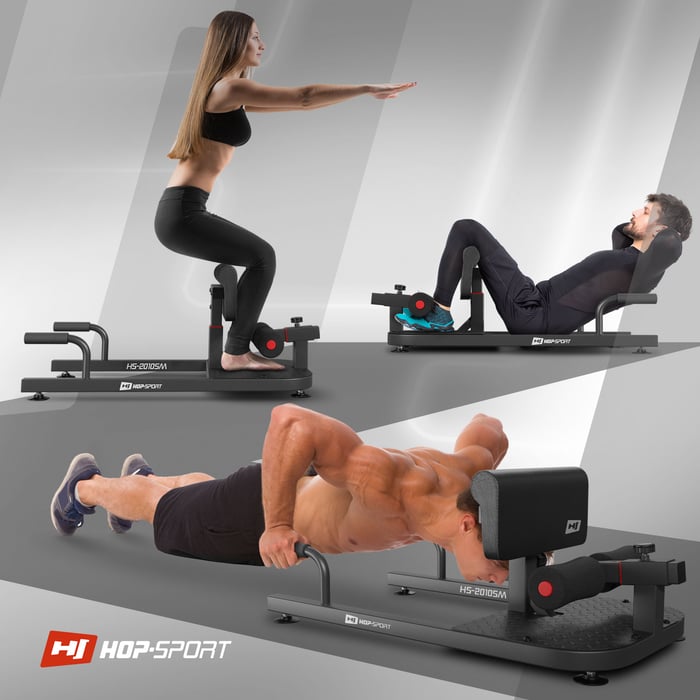 Esempi di esercizi sulla macchina per squat HS-2010SM del marchio Hop-sport