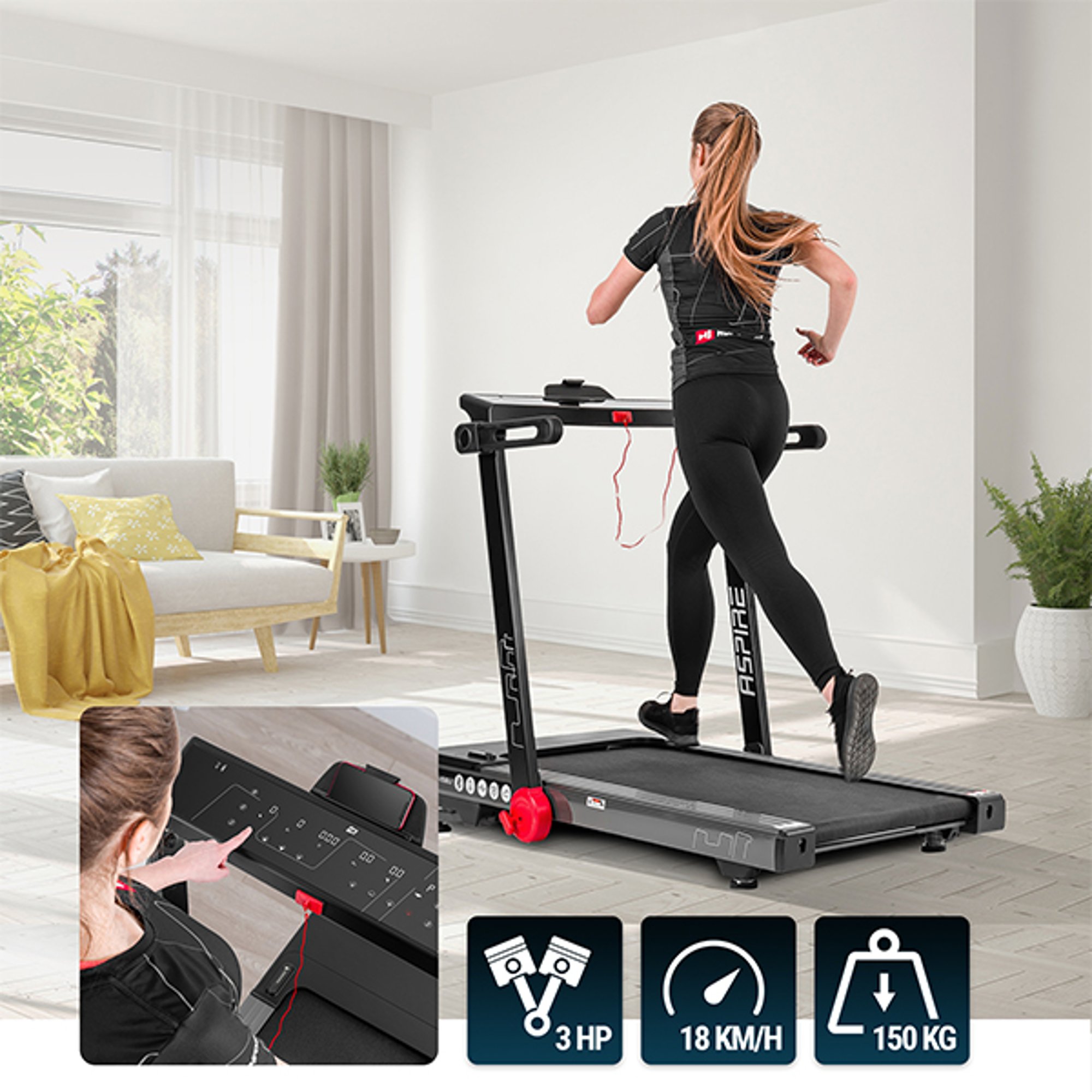 Aspire è dotato di un motore moderno da 3 HP.