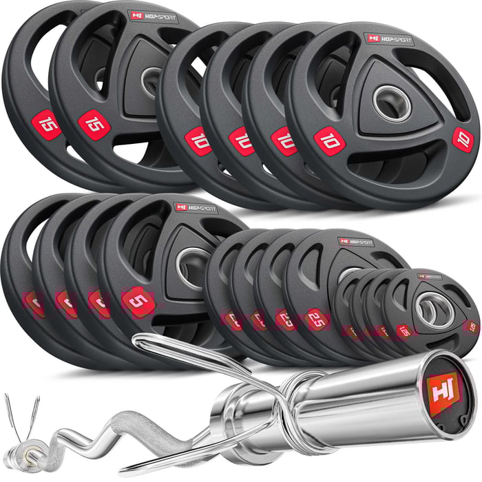 Contenuto del set olimpionico 114kg del marchio Hop-sport