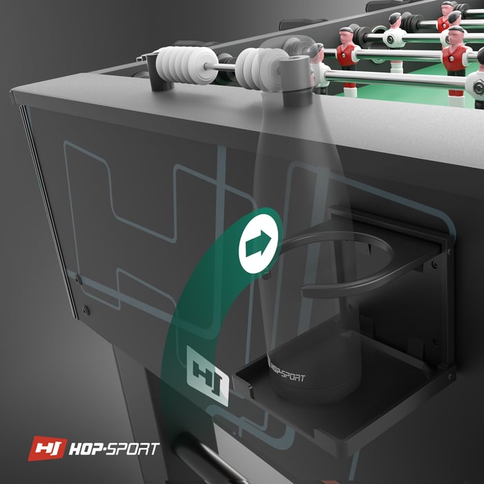 Calcio balilla Evolution è dotato di due portabicchieri