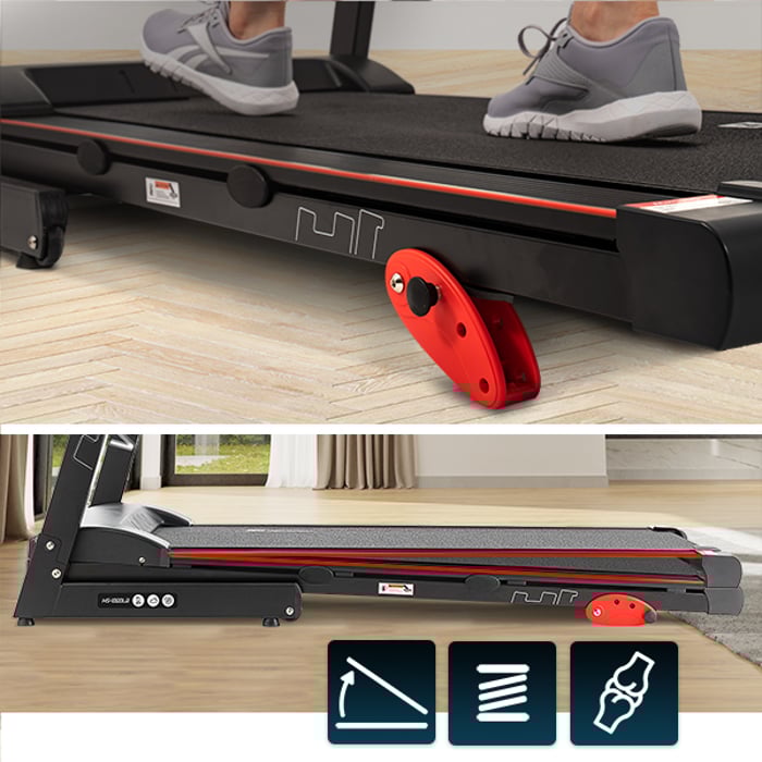 Tapis roulant Hop-Sport HS-1000LB Wind dotato di sistema di ammortizzazione per il comfort dell'allenamento