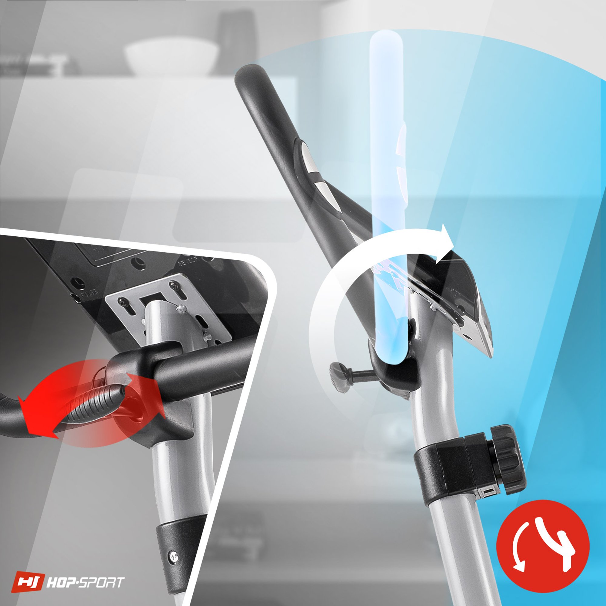 Cyclette magnetica HS-2050H Sonic argento dotata di regolazione del manubrio