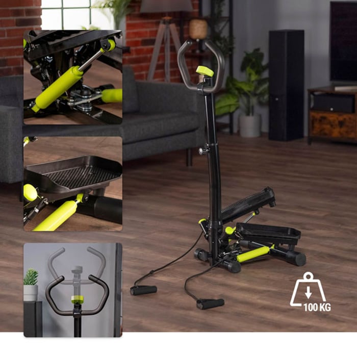 Stepper rotante con colonna HS-055S Noble lime dotato di cilindri, regolazione del manubrio e ammortizzatori