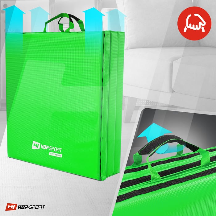 Maniglie per il trasporto del materasso ginnico Hop-Sport di colore verde