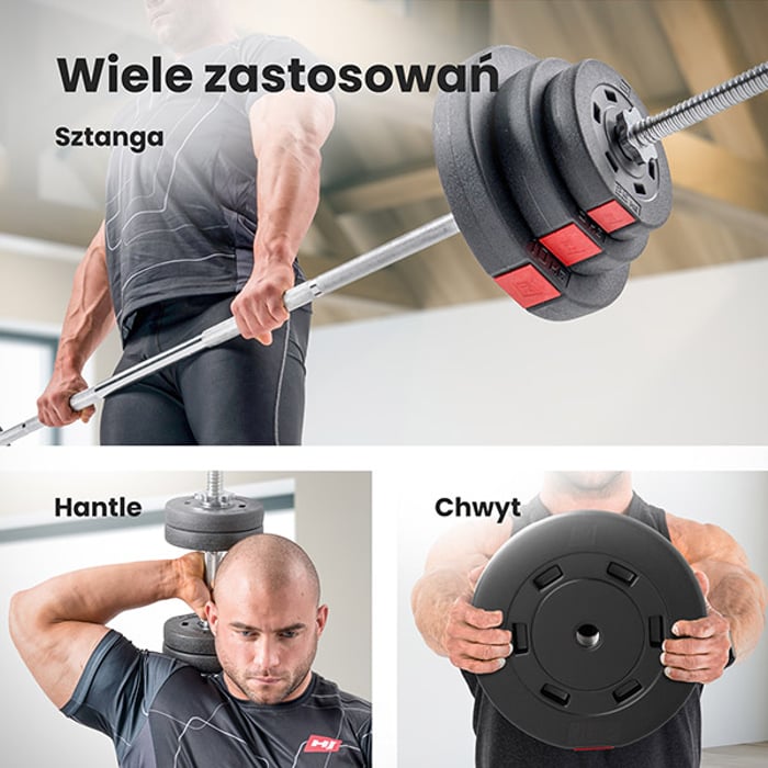 Ragazzo esegue esercizi con pesi bituminosi Hop-sport