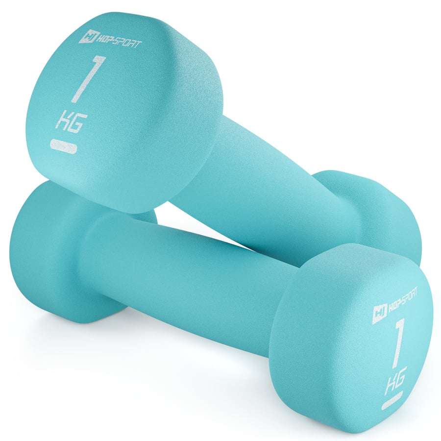 Manubri in ghisa per esercizi 2x1 kg, coppia di manubri fitness