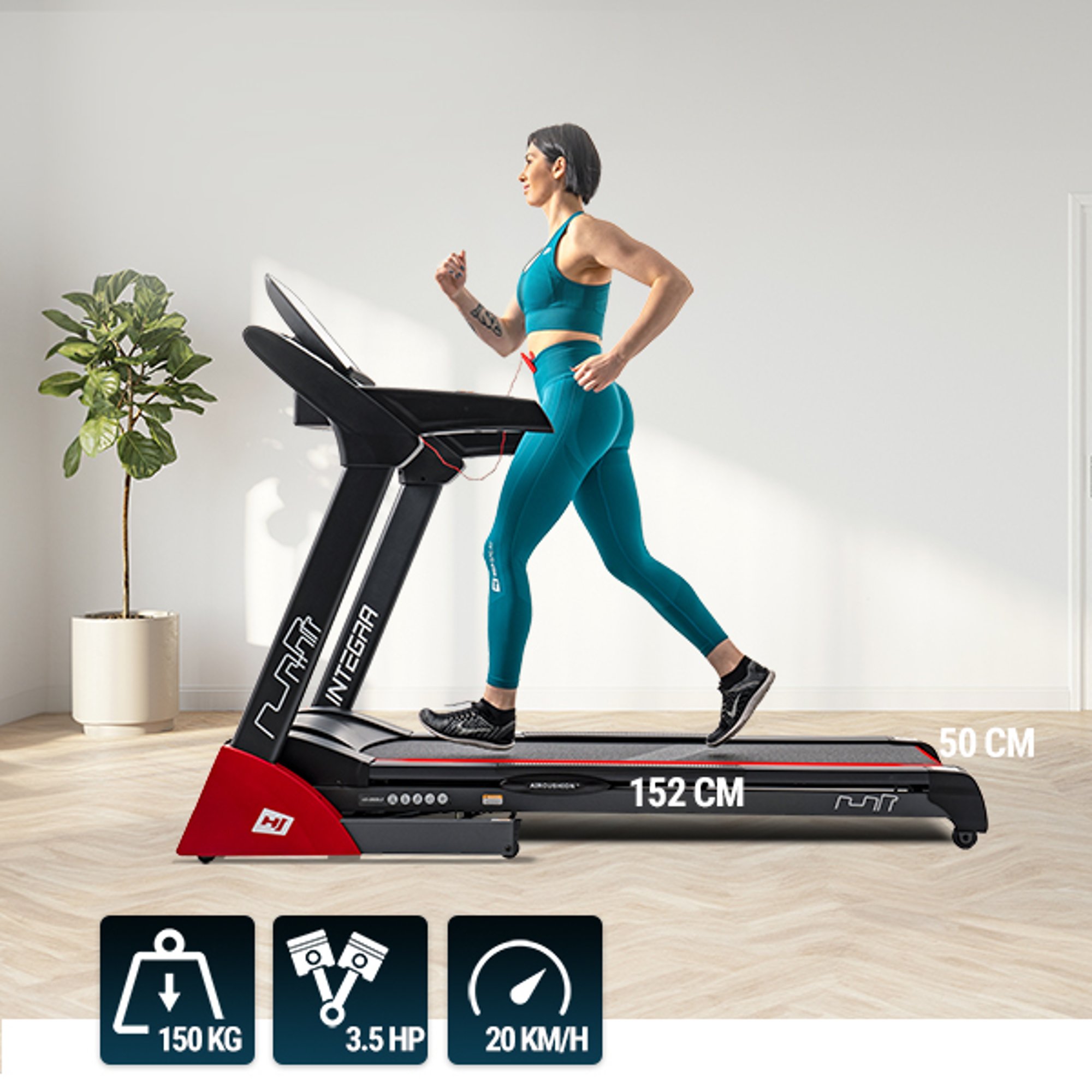 Il tapis roulant Integra ha un motore DC da 3.5 HP