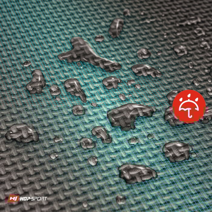 Gocce d'acqua su un tappetino Hop-Sport