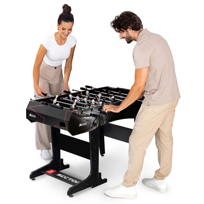 Calcio balilla Sector nero si adatta perfettamente durante partite dinamiche