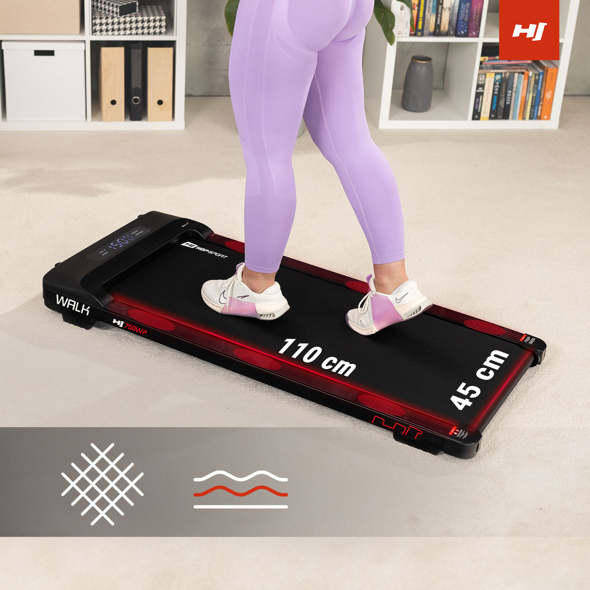 scegli soluzioni comode con il tapis roulant HS-750WP Walk del marchio Hop-Sport