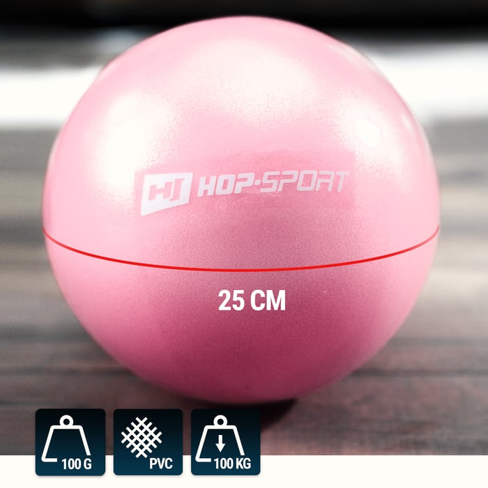 Palla rosa da pilates Hop-Sport con diametro di 25 cm