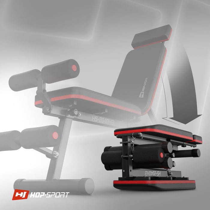 Possibilità di piegare la panca da allenamento HS-2040 del marchio Hop-sport