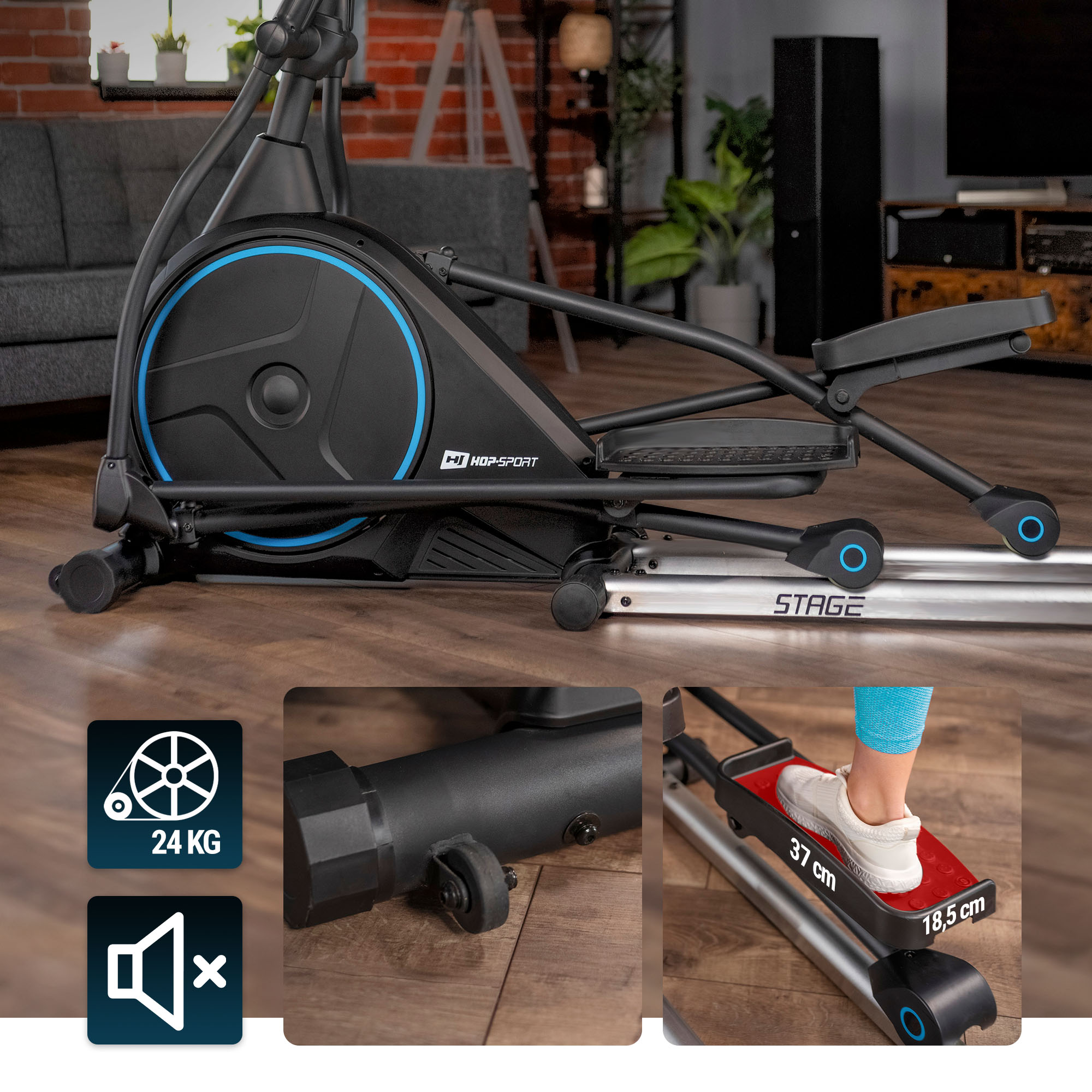 Sistema di resistenza magnetica nel cross trainer HS-160CF Stage