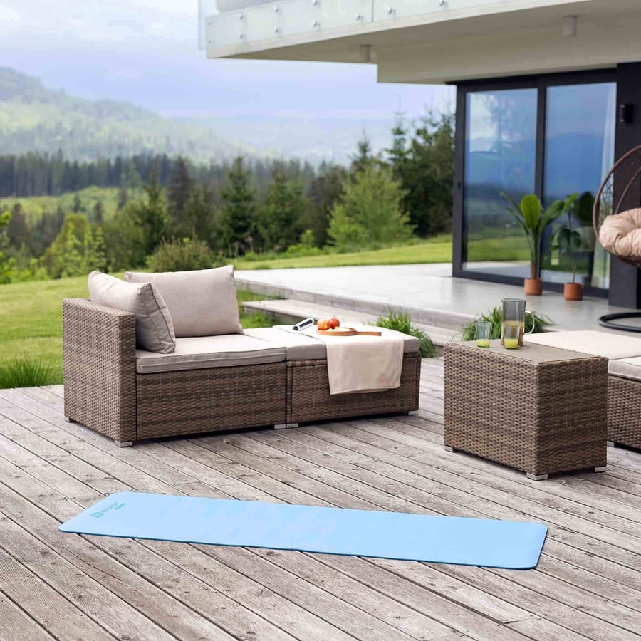 Mata fitness TPE 0,6 cm niebies - 8