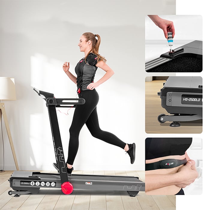 Tapis roulant HS-2500LB Aspire dotato di misurazione del polso tramite fascia o sensori nelle maniglie